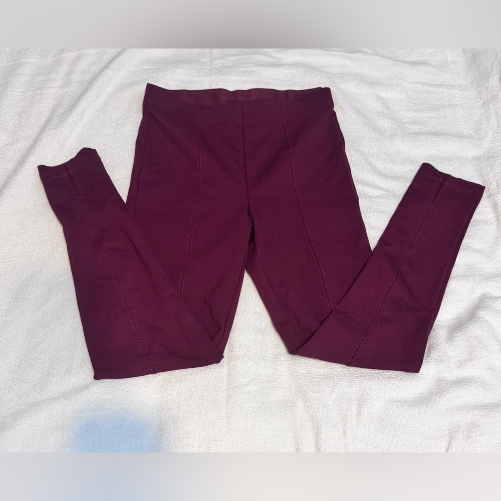Burgundy Thick leggings /Pants size :8-10  New